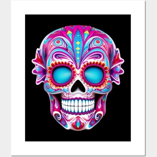 Day of the dead sugar skull Posters and Art